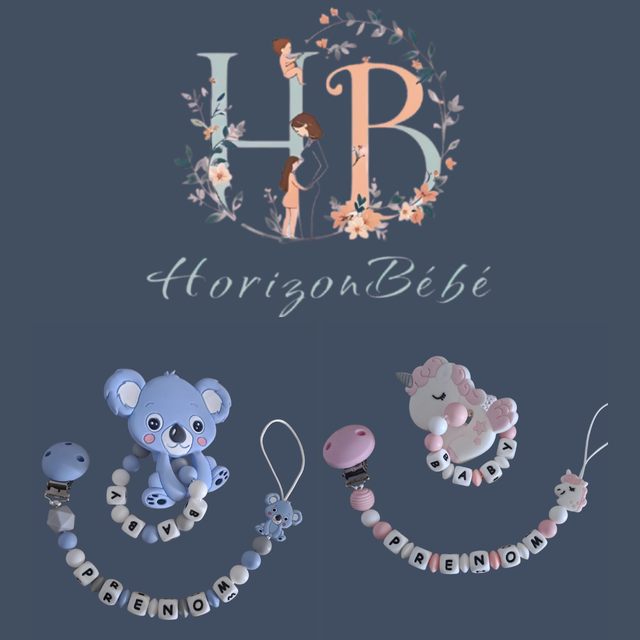 Ensemble attache tétine et anneau de dentition