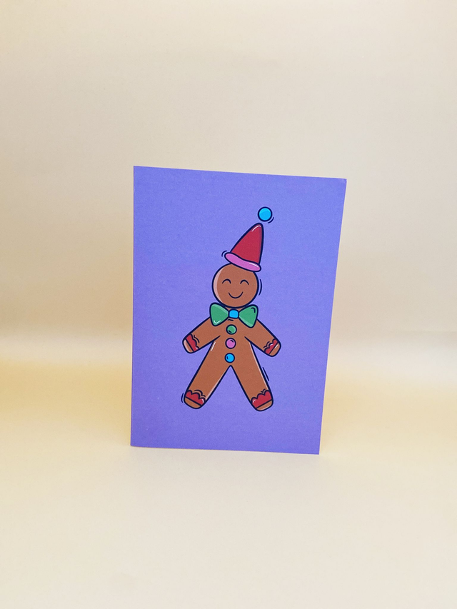 Gingerbread man Christmas card