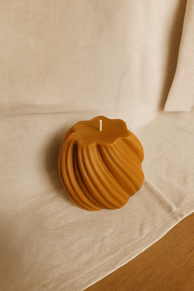 Bougie ronde ondulations