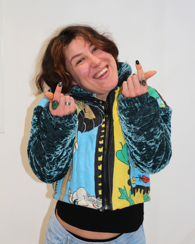 🍂 Veste Bomber "Pocahontas" – Pièce Unique Upcyclée – Taille M