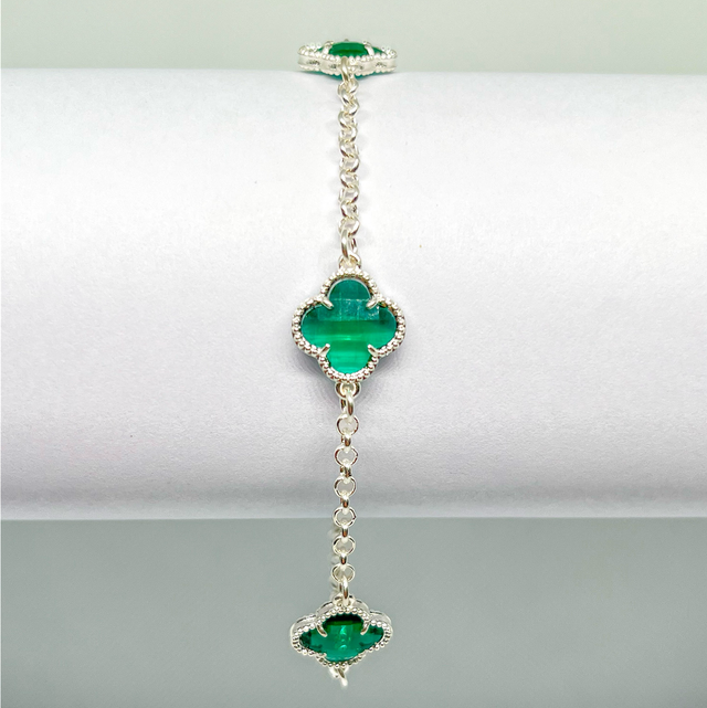 Pulsera trébol verde