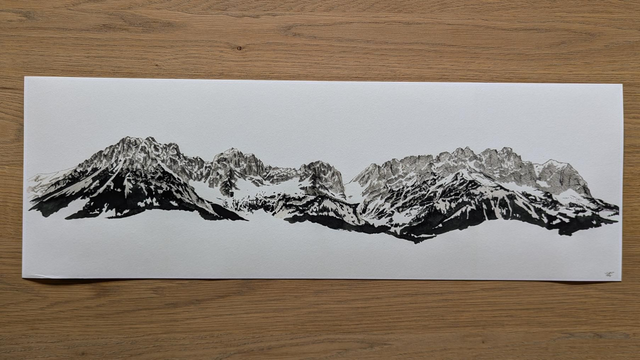 Panorama Artprint Wilde Kaiser