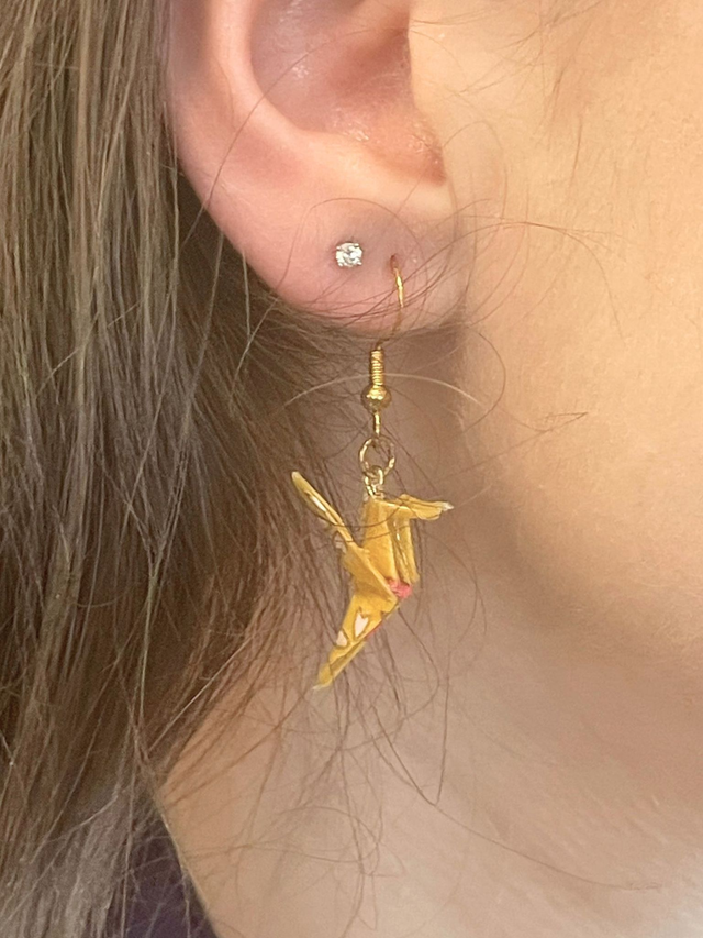 Boucles d'oreilles courtes "Colibri"