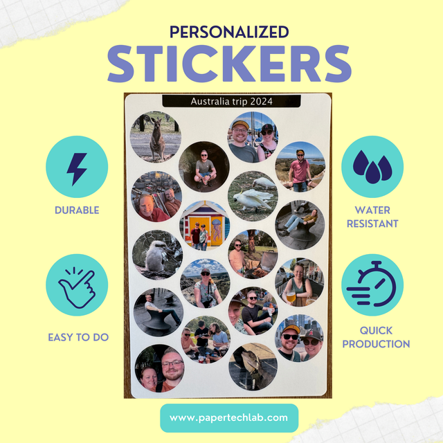 Custom Sticker Sheet - round stickers, multiple images per sheet