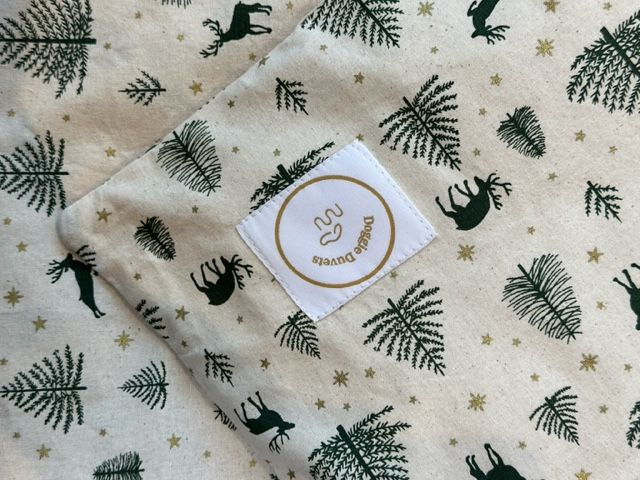 Green Christmas Reindeer Cover