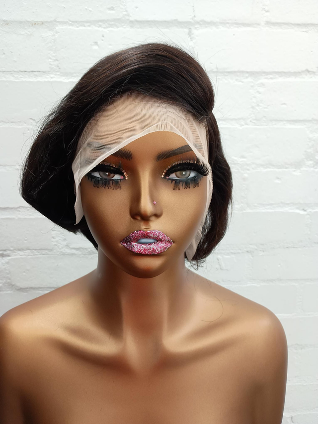 8” Human Hair Lace Front Bob Grade A Quality 13×4 Lace 100% Human Hair 1B 99J