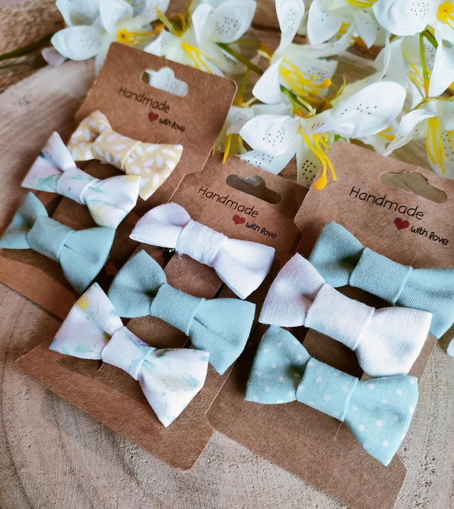 Trio barrettes 5cm - pinces crocodile