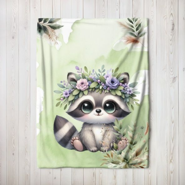 Couverture personnalisé raton laveur