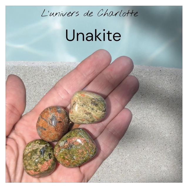 Pierre roulée "Unakite"