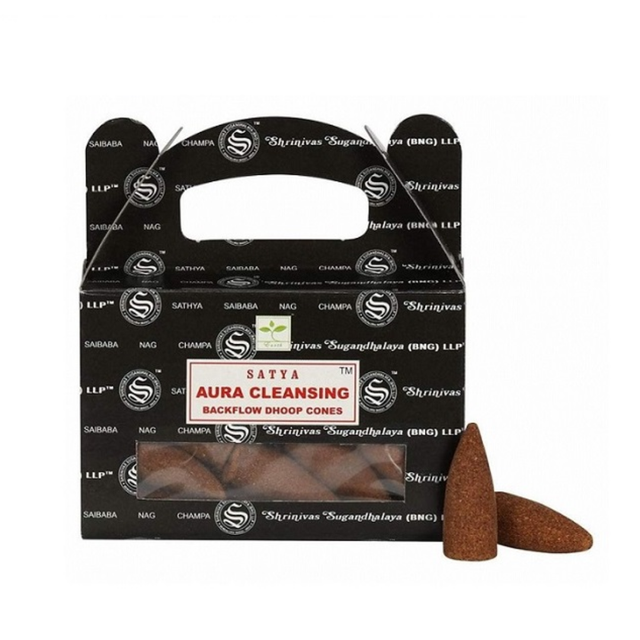 Aura Cleansing - Satya  Backflow Incense Dhoop Cones