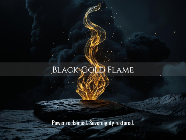 Black-Gold Flame - SAME DAY DELIVERY 