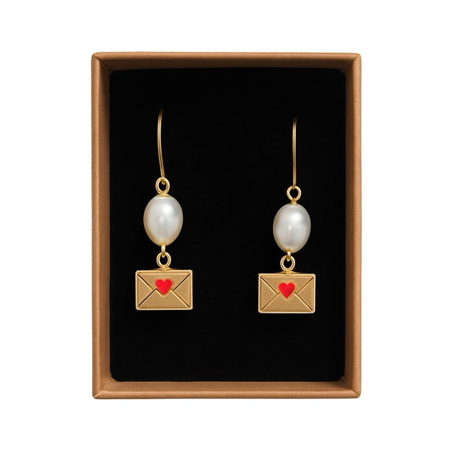 LOVE LETTERS PEARL EARRINGS 