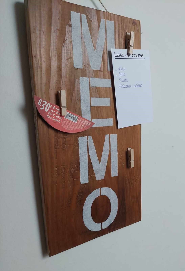 Mémo en bois