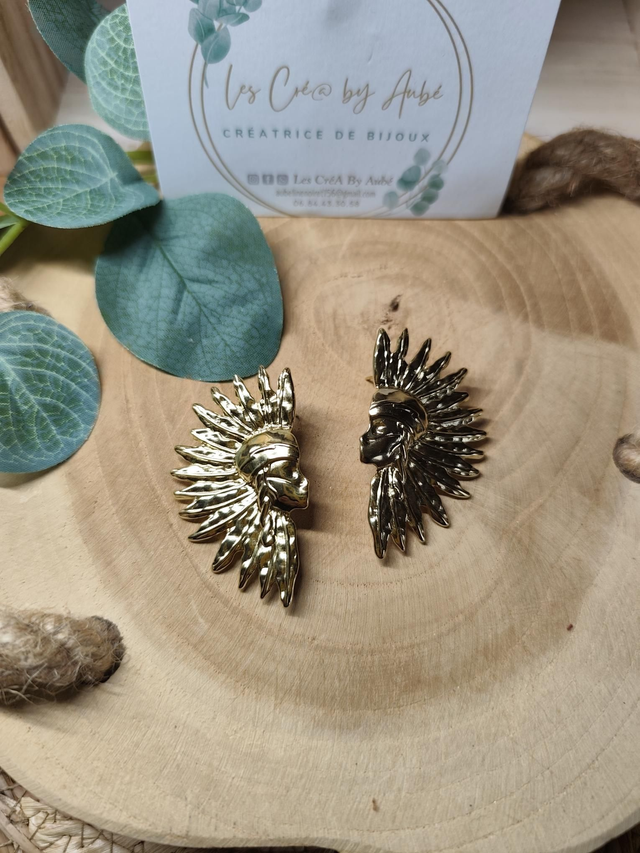 BO CHIC "PETIT INDIEN" ACIER INOXY GOLD 0001388