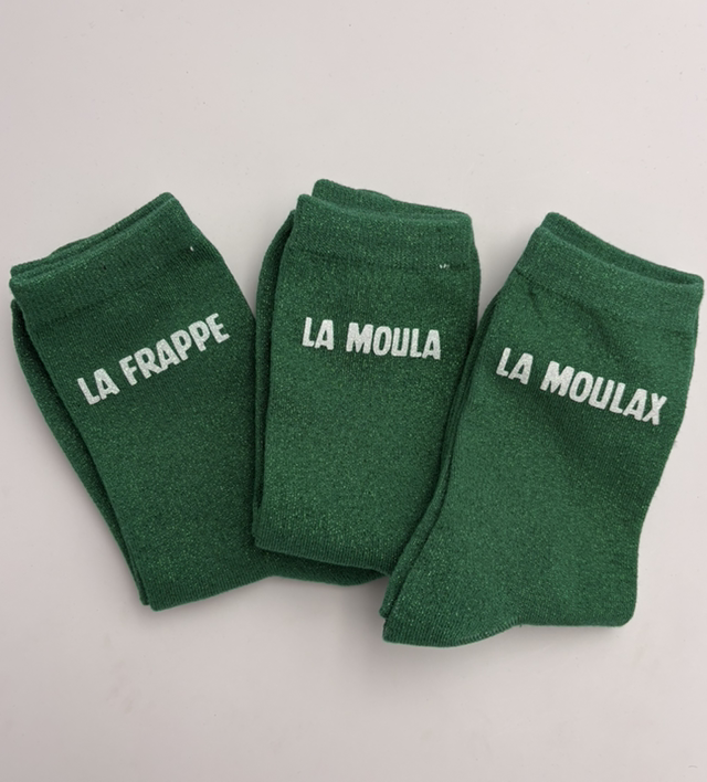 Chaussettes a paillettes frappe/moula/moulax phospho