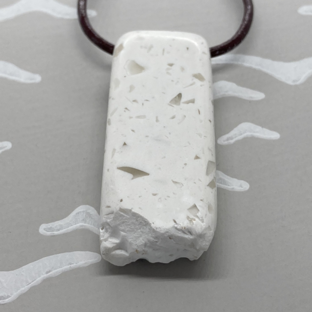 Acrylic - Rectangular copper pearl acrylic pendant with a raw edge - I used to be a kitchen worktop [046-0096]