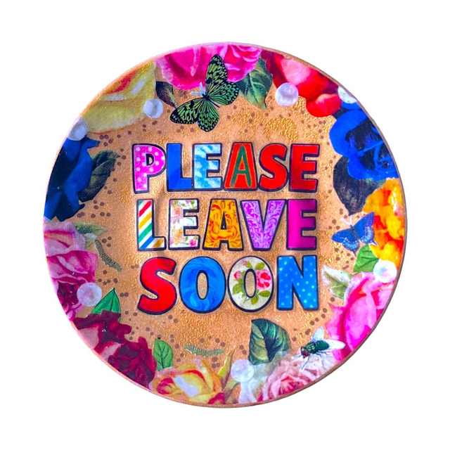 "Please Leave Soon" Bronze Upcycled Trinket Dish - House of Frisson