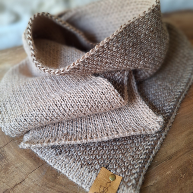 Echarpe bi-color rosé / marron - collection immuable