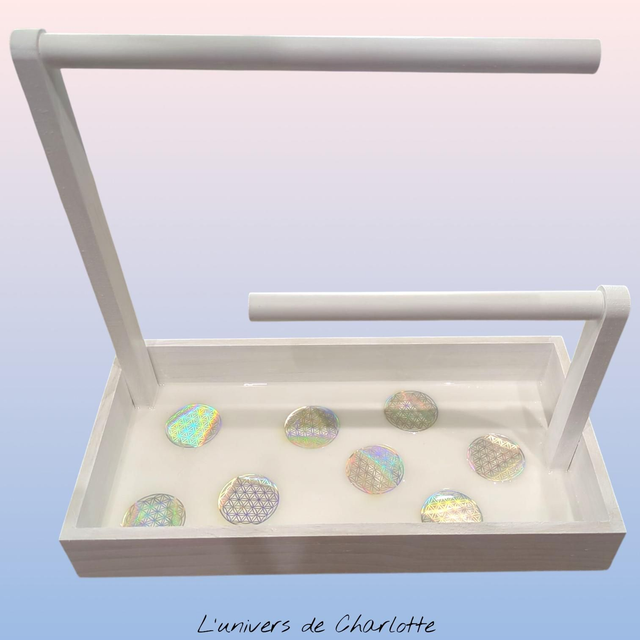 Porte bijoux &quot;Féerique&quot; fleur de vie