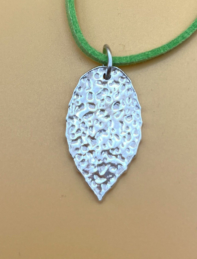 Whispering Leaf Pendant - Reversible Nature-Inspired