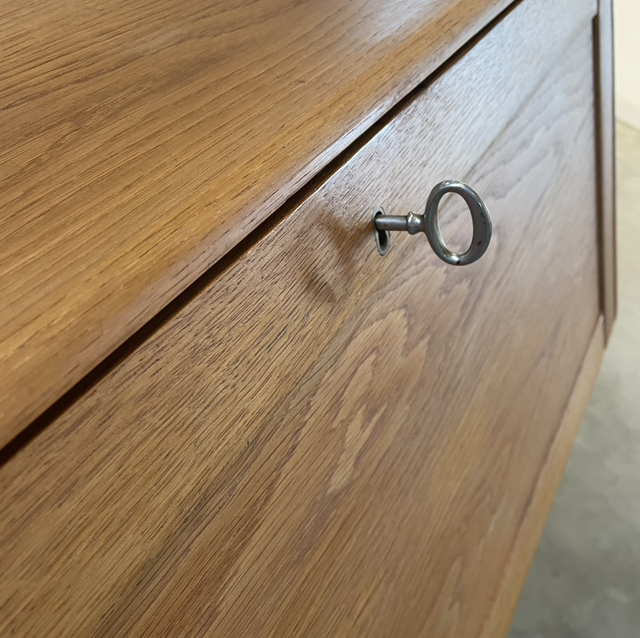 Vintage secretaire van eikenhout