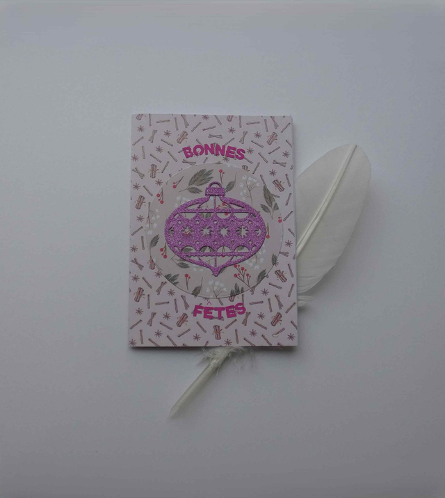 Bonnes fêtes de fin d'année en rose