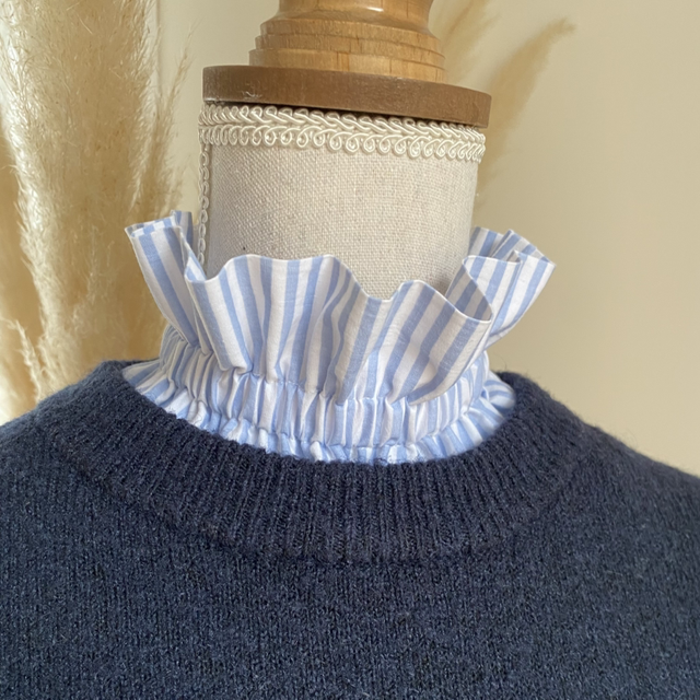 Prévent - Col victorien rayures fait main 