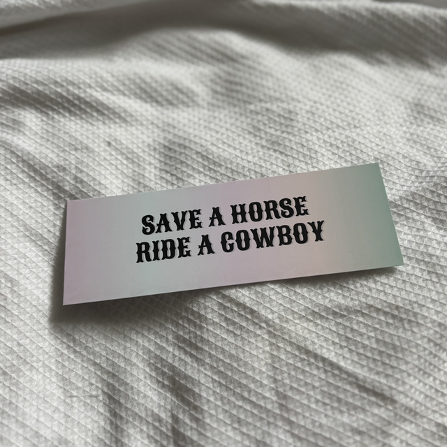 Save a Horse Ride a Cowboy Card Bookmark