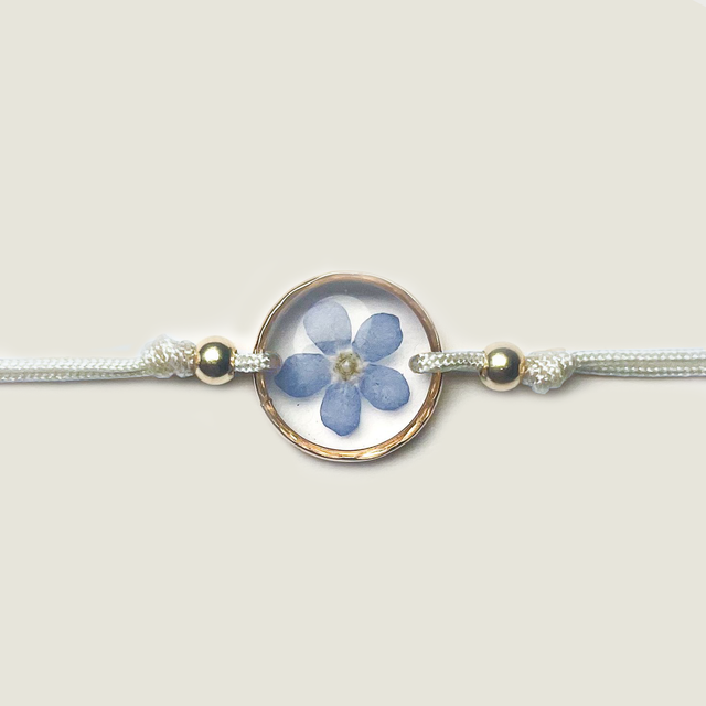 Vergissmeinnicht Armband Weiß