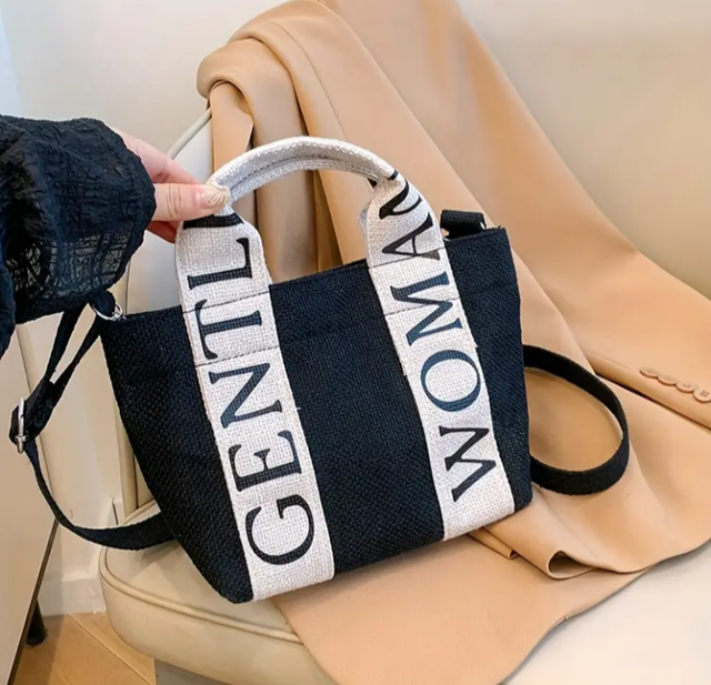 Elegancka Damska Torba na Zakupy / Czarna 