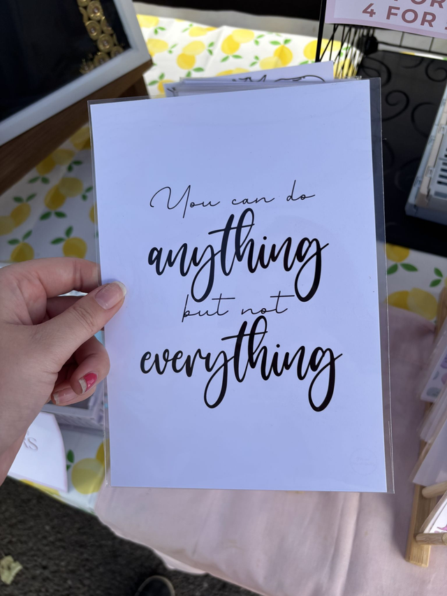 You can do anything but not everything - Wall Art