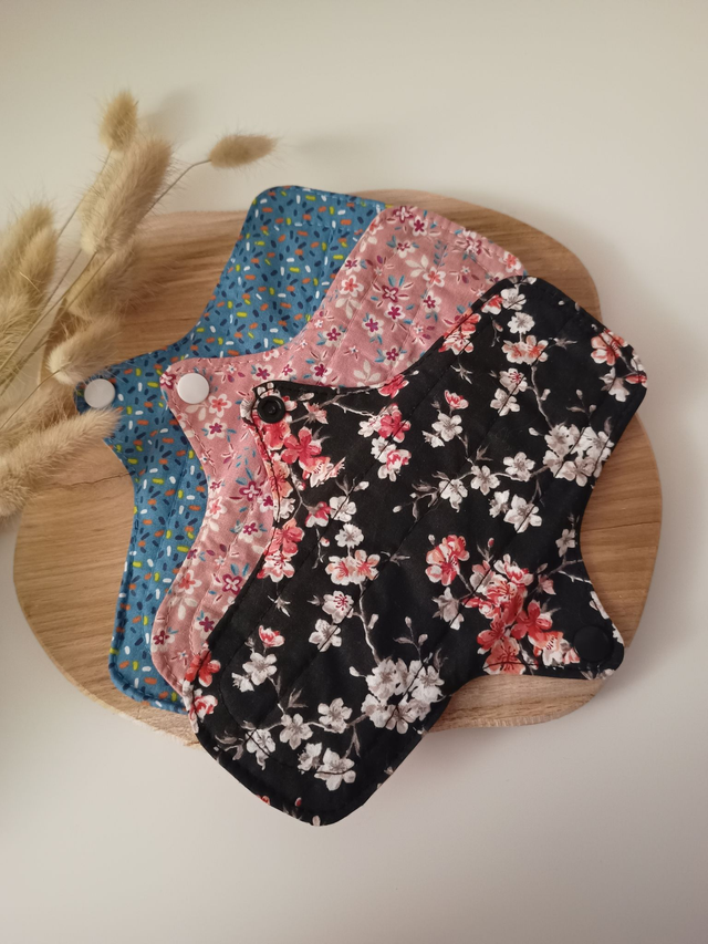 Pack découverte - 3 Serviettes hygiéniques lavables  