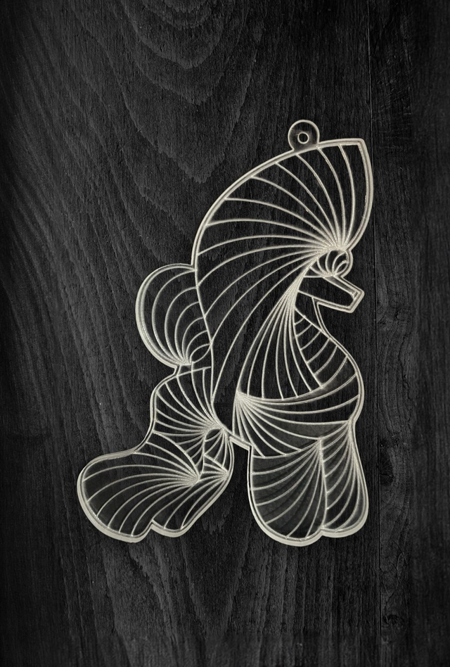 Acryl - Poodle Puppy Clear