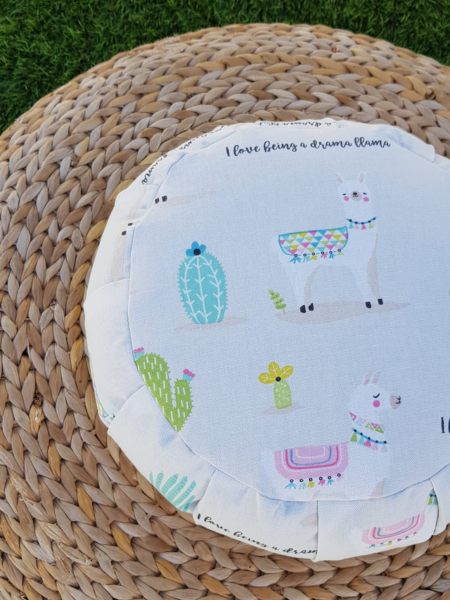 Mini Zafu pour enfant aux motifs de cactus et lamas - DRAMA LAMA