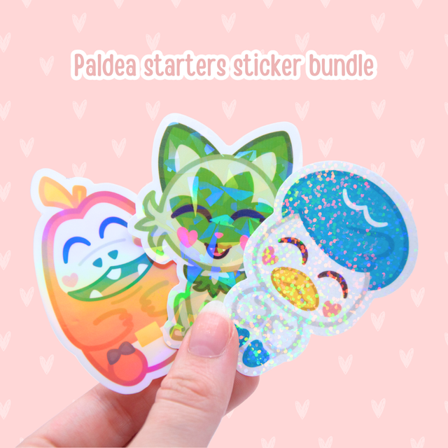 Paldea starters sticker bundle