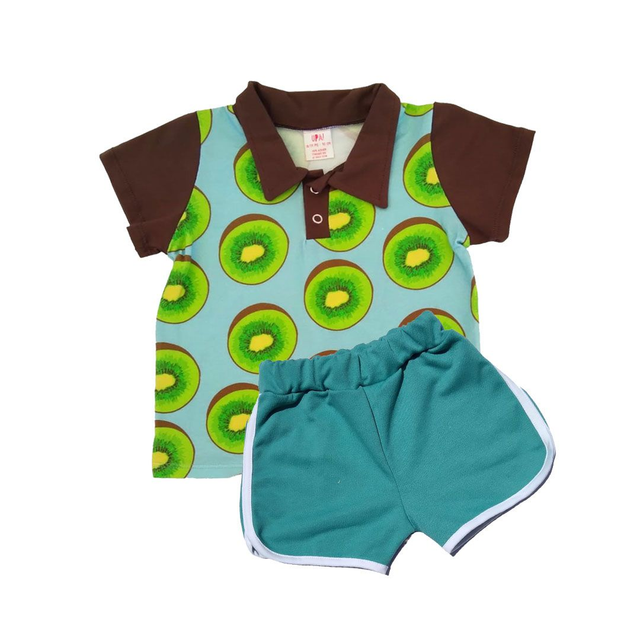 Conjunto Algodón orgánico Kiwis