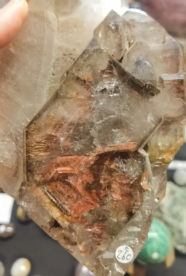 Cristal de roche tabulaire ou "cristal à âme"