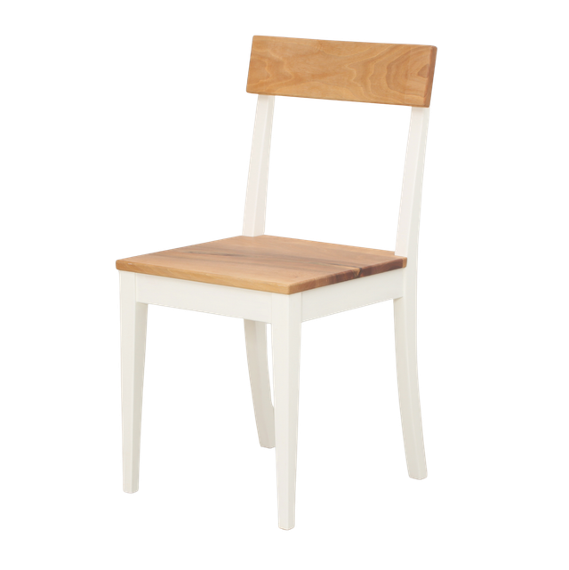 UNIK Nussbaum Altholz Stuhl kittweiß