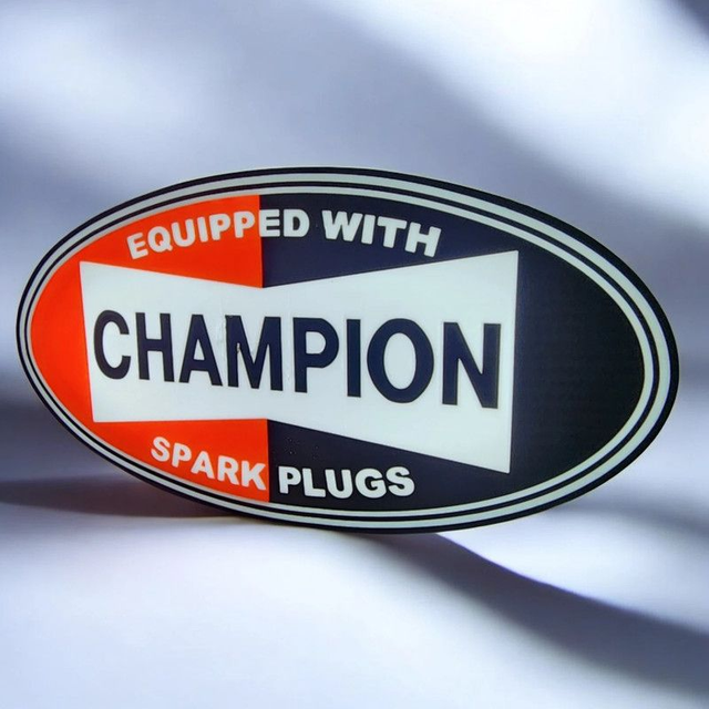 Lampe 3D Champion Spark Plug LED - L’icône de la mécanique illumine ton espace !