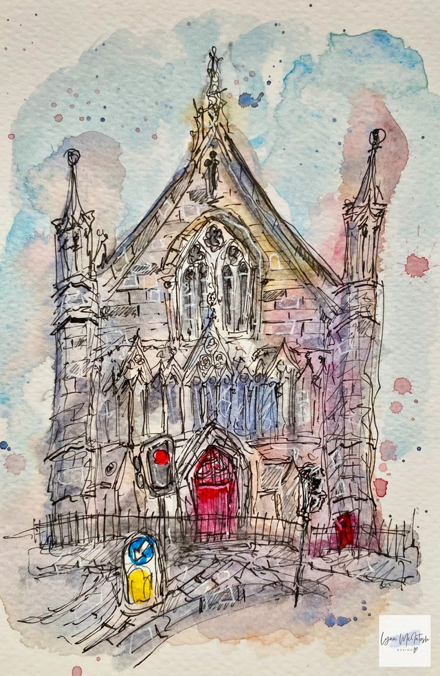 Bedlam Theatre, Edinburgh - Original Watercolour &amp; Pen Sketch