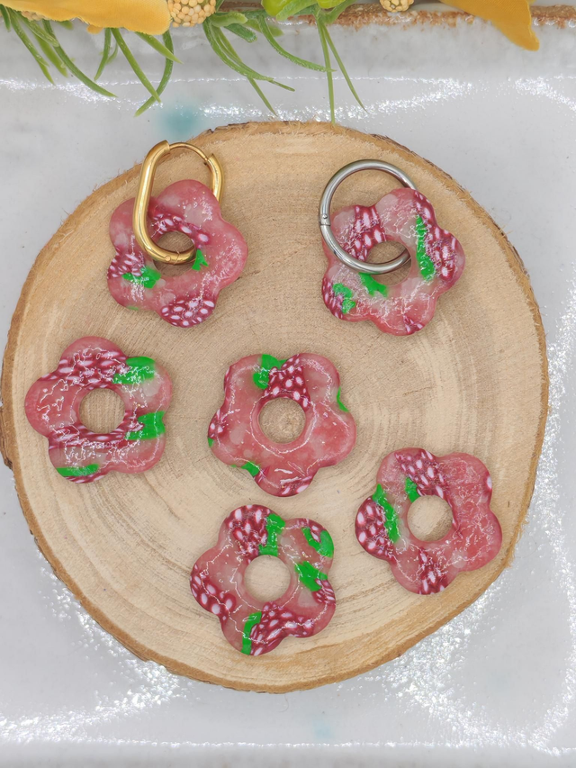 Fleurs Amaya raisin bordeaux réversible 