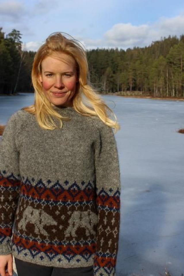 Kvitebjørn - White Bear - Col 08 (Orange Heather Vidde and Varde - 4 Colours) - Wool & Pattern - Linka Neumann