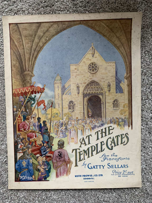 At The Temple Gates for the pianoforte sheet music by Gatty Sellars
