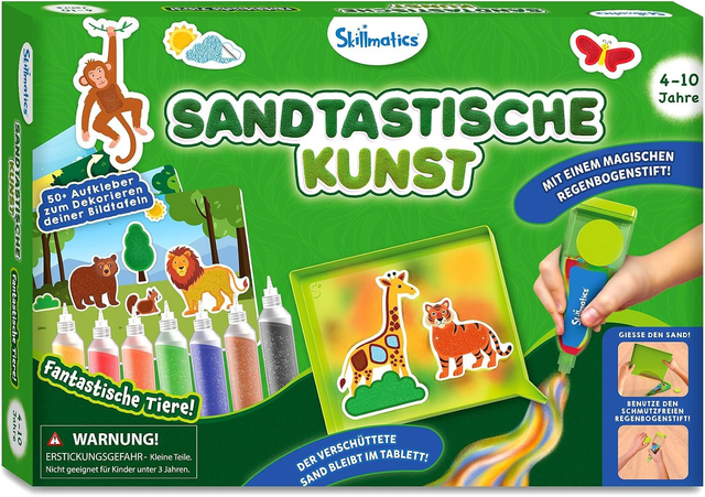 Skillmatics Sandkunst-Set „Tiere“ – über 50 Aufkleber gestalten