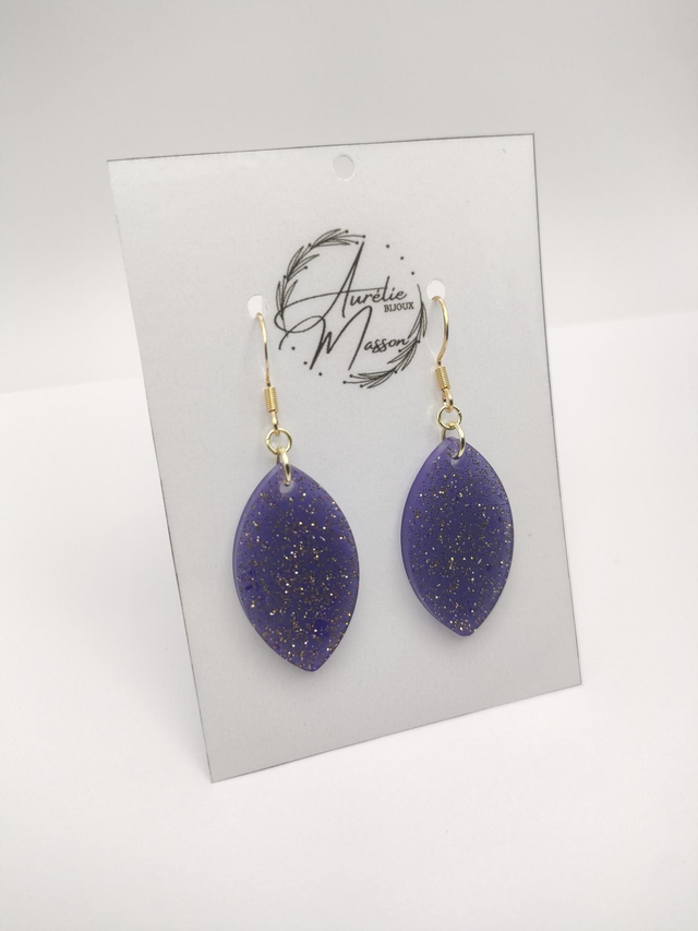 Boucles d'oreilles résine