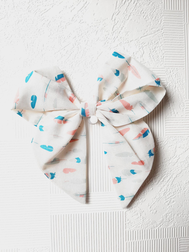 Barrette noeud &quot;Plumes&quot; v1