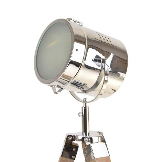 Lampe sur pied chromé cinema avec trépied 120cm