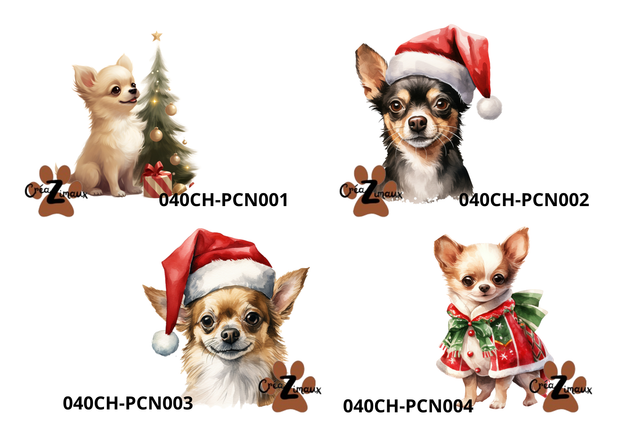 Porte clé Chihuahua modèle Noël