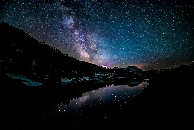 Via lattea all'alpe Sangiatto