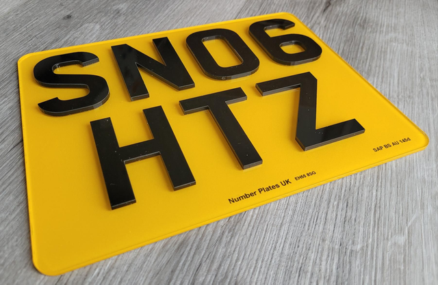 3mm Gloss Black 4D Motorbike Plate